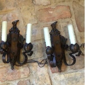 Antique double sconces